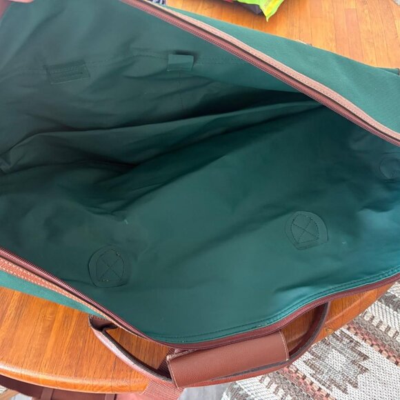 RALPH LAUREN Green and brown canvas shoulder bag - Picture 3 of 3